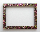 Flower Confetti, Black Frame resin