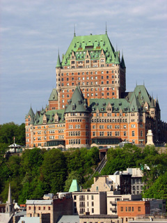 Chateau Frontenac, located in Old Quebec, Canada