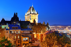A view of Quebec City at night
