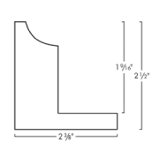 This bold 1-9/16 floater frame has a deep set bevel around the inside edge of the frame which adds depth to its contents. Overall this frame is Mahogany in color, accented by lighter streaks in a grain pattern. The inside of the bevel is stained a subtle green-grey with wood grain showing through.